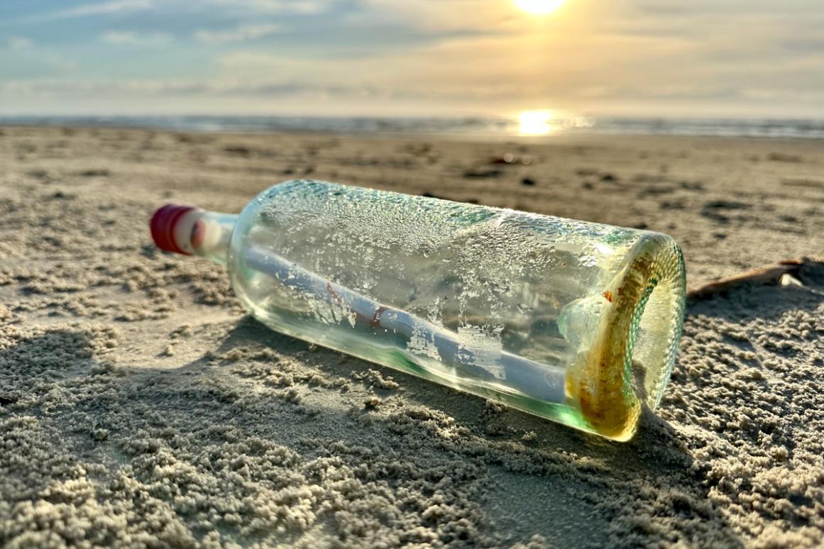 Message in a bottle found by Jace Tunnell